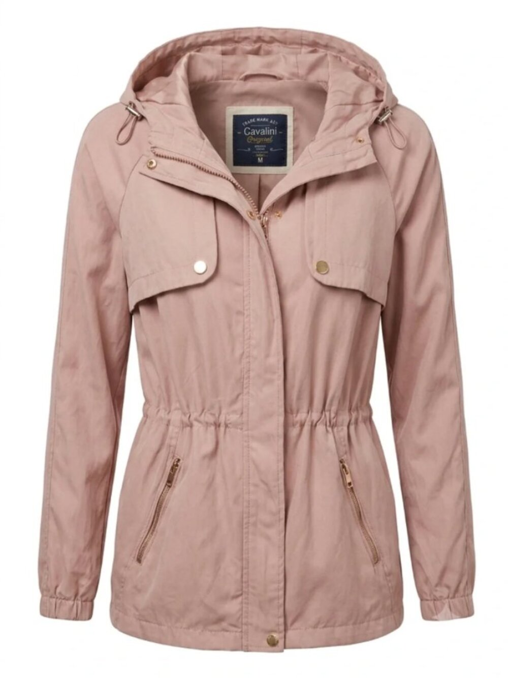 Cavalini Original Blush Pink Hooded Utility Jacket | Medium